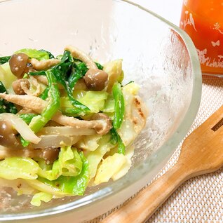 レンジで簡単♪キャベツ温野菜サラダ〜みそレモン風味